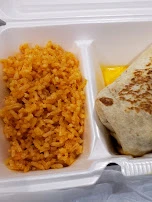 Chorizo Burrito and Rice